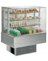 Afinox Soul Drop In  4/1 GN 1464mm Sliding Glass Front 3 Tier Refrigerated Food Island
