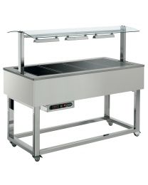 Afinox Essense RAL Special Glass Top Heated Food Island & Gantry