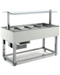 Afinox Essense Ral Special Buffet Refrigerated Food Islands with static cold well.