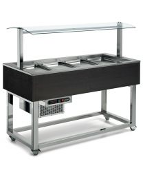 Afinox Essense Wenge Buffet Refrigerated Food Islands with static cold well.
