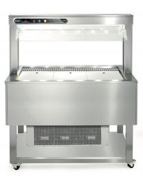 Afinox IN0X 3/1 GN 1169mm Stainless Steel Refrigerated Blown Air Buffet Food Island