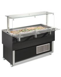 Afinox Tradition Wenge 6/1 GN 2144mm  Refrigerated Blown Air Buffet Food Island