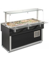 Afinox Tradition Wenge  Buffet Refrigerated Food Islands with static cold well.