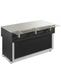 Afinox Tradition Wenge 3/1 Size Stainless Steel Top Food Island