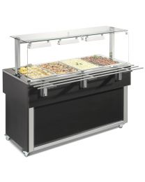 Afinox Tradition Wenge Wet Heated Bains Marie Food Island & Gantry