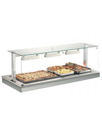 Afinox Soul Drop In Glass Top Heated Food Island & Gantry