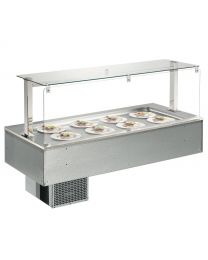 Afinox Soul 3/1 Shallow Well Drop In Static Refrigerated Counter Top Unit