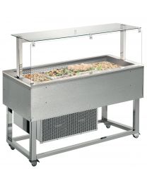 Afinox Essense Stainless  6/1 GN 2144mm  Refrigerated Blown Air Buffet Food Island