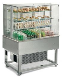 Afinox Essense Stainless  Open Front 3 Tier Refrigerated Food Island