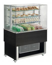 Afinox Tradition Wenge Open Front 3 Tier Refrigerated Food Island