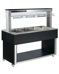 Afinox Tradition Wenge Dry Heated Food Island & Gantry