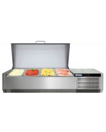 Eco Top Mounted 1100mm Refrigerated Toppers - With Stainless Lid