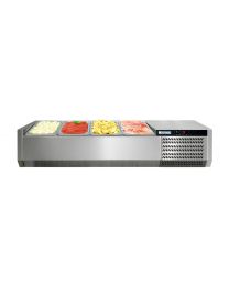 Eco Top Mounted 1100mm Refrigerated Toppers - Without Cover