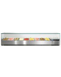 Eco Top Mounted 2560mm Refrigerated Toppers - With Glass Cover